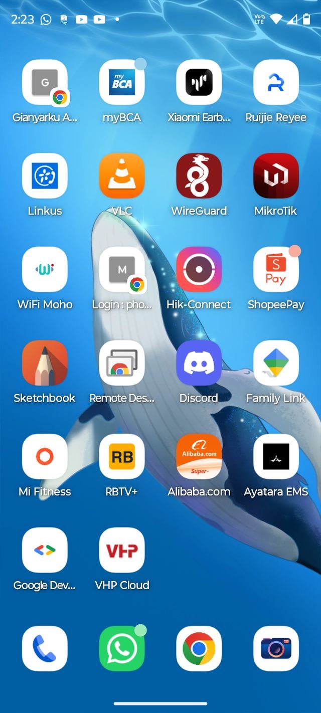 Ikon Ayatara EMS di home screen HP